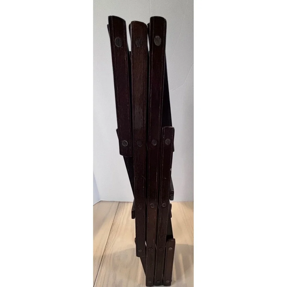 Vintage Wood‎ Accordion Folding Wine Rack 10 Bottle Capacity Dark Brown Espresso